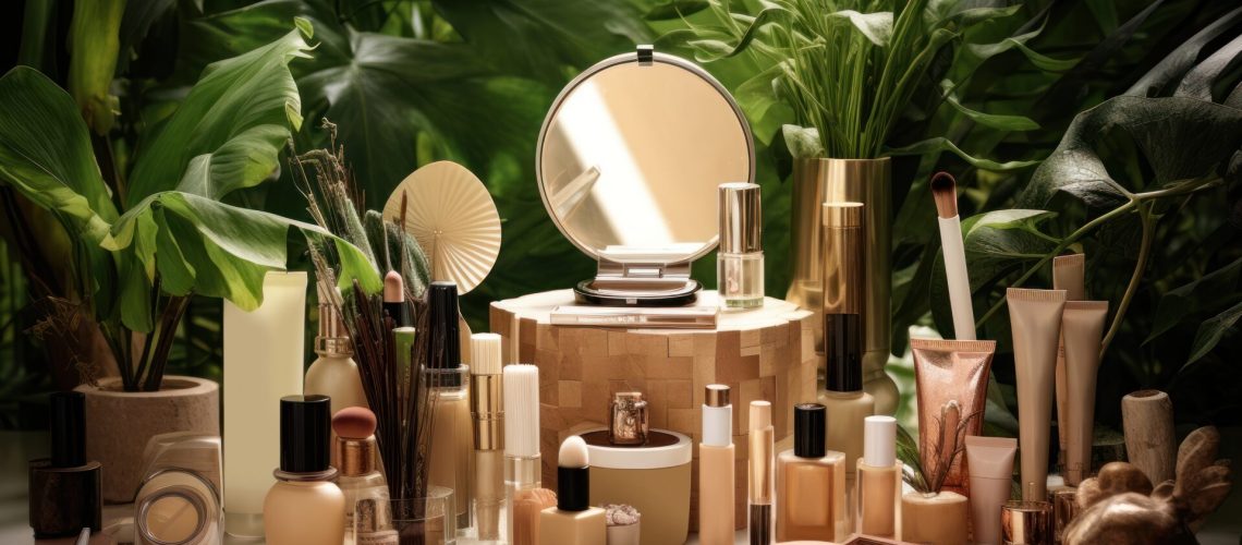 Cosmetics plant container variation.